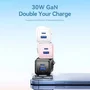 Vention FEPQ0-EU Cargador de Pared GaN 30W con 1 USB-C y 1 USB